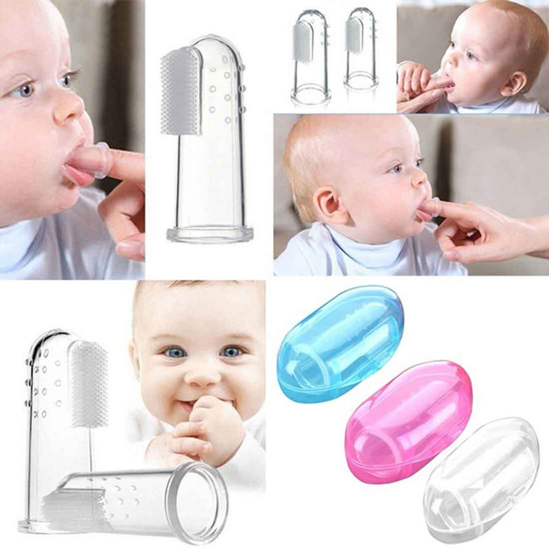 Silicone Baby Finger Tooth Brush with Box