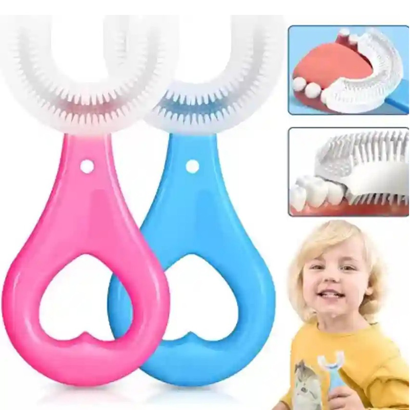 Baby Toothbrush Soft Silicone 360 Degree U-shaped