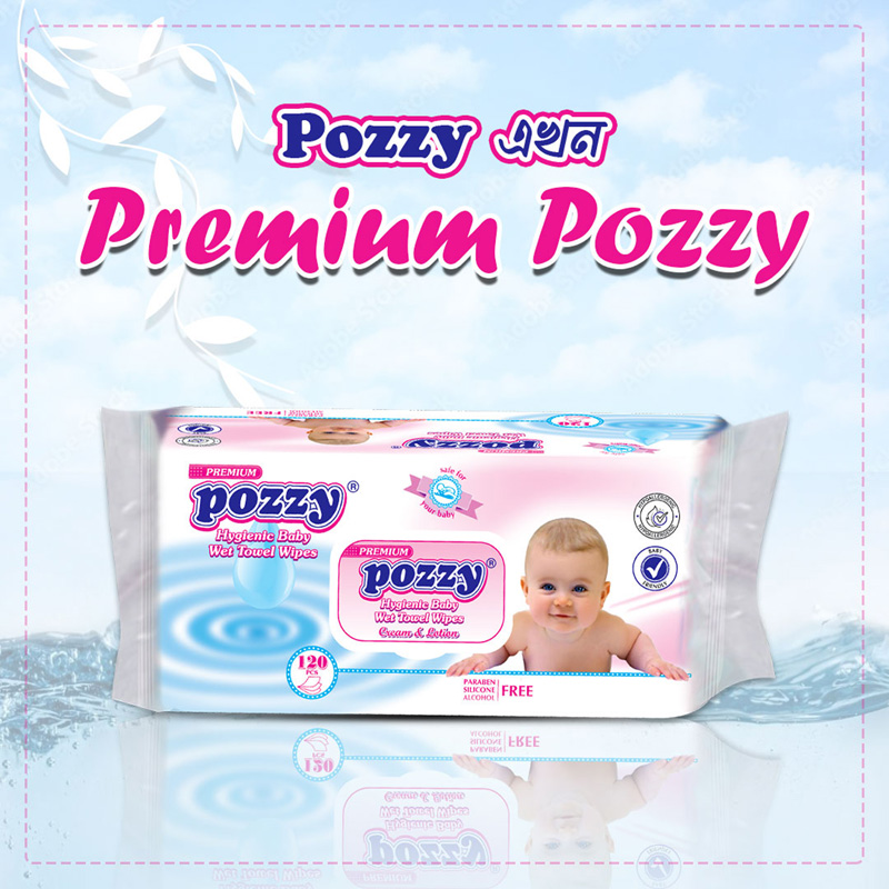 Pozzy Baby Wet Wipes -120 Pcs
