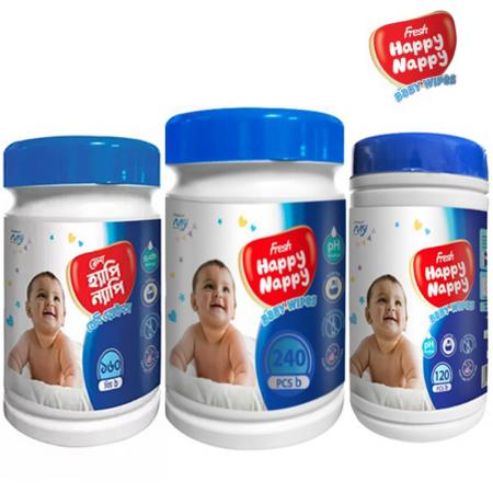 Fresh Happy Nappy Baby Wet Wipes Jar (All Size)