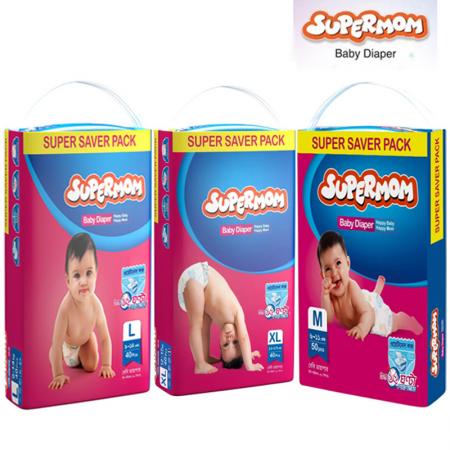Supermom Belts System Baby Diapers (All Size Super Saver Pack)
